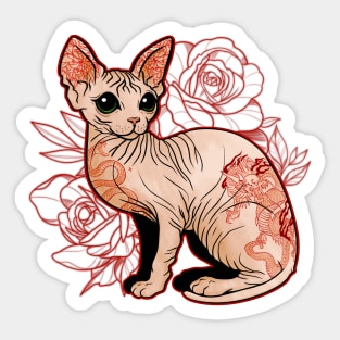 Tatted Sphinx Sticker